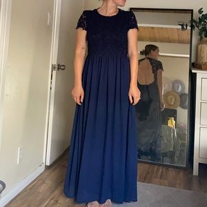 Lulus navy bridesmaid dress